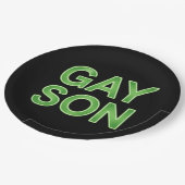 Gay Son Funny LGBTQ Pride Pappteller (Schrägansicht)
