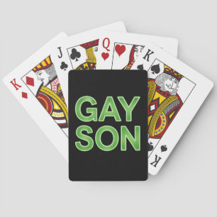 Gay Son Funny LGBTQ Pride Spielkarten