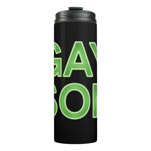 Gay Son Funny LGBTQ Pride Thermosbecher (Vorderseite)