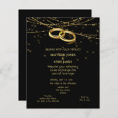 Gay Sparkling Lights und Gold Wedding Rings (Vorne/Hinten)