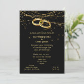 Gay Sparkling Lights und Gold Wedding Rings (Stehend Vorderseite)