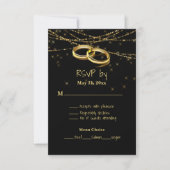 Gay Sparkling Lights und Gold Wedding Rings UAWG Save The Date (Vorderseite)