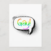 Gay Speech Bubble Postkarte (Vorderseite)
