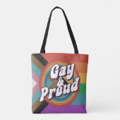 Gay & Stolz Pride LGBTQ+ Tasche (Rückseite)
