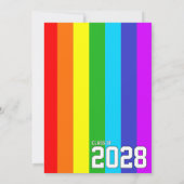 Gay Student Pride Rainbow Graduation Announcement Einladung (Rückseite)