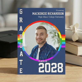 Gay Student Pride Rainbow Graduation Announcement  Einladung