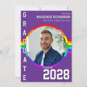 Gay Student Pride Rainbow Graduation Announcement  Einladung (Vorderseite)
