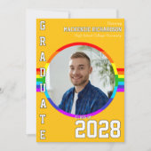 Gay Student Pride Rainbow Graduation Announcement  Einladung (Vorderseite)