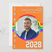 Gay Student Pride Rainbow Graduation Announcement Einladung (Vorderseite)