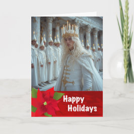 Gay Swedish LightFest of St. Lucian Christmas Card Karte