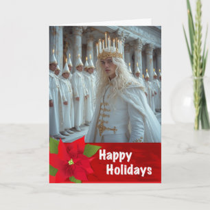 Gay Swedish LightFest of St. Lucian Christmas Card Karte