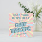 Gay Tastic Birthday Karte (Stehend Vorderseite)