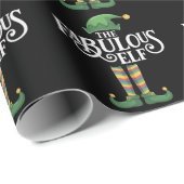 Gay The Fabulous Elf Matching Family Group Xmas Geschenkpapier (Rolleneckpunkt)