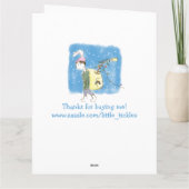 Gay thematisches Weihnachtsrabbit mit Baum Dankeskarte (Rückseite)