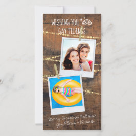 "Gay Tidings" LGBT 2-Foto-Urlaubskarte