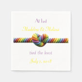 Gay Tied the Knot Wedding Napkins Serviette (Vorderseite)