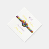 Gay Tied the Knot Wedding Napkins Serviette (Ecke)