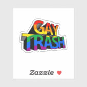 Gay Trash Aufkleber (Blatt)