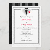 Gay Tuxedo Einladung zur Hochzeit (Vorne/Hinten)