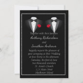 Gay Tuxedo Wedding Einladung (Rückseite)