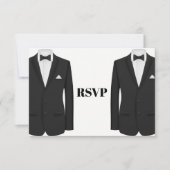 Gay Tuxedo Wedding Einladung UAWG (Vorderseite)