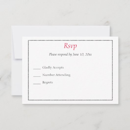 Gay Tuxedo Wedding Invitation Response Card RSVP Karte (Vorderseite)