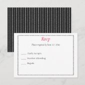 Gay Tuxedo Wedding Invitation Response Card RSVP Karte (Vorne/Hinten)