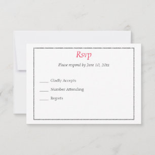 Gay Tuxedo Wedding Invitation Response Card RSVP Karte