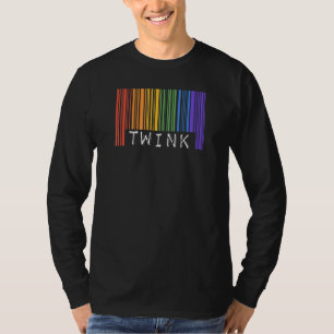 Gay Twink Barcode Gay Pride Flag Ästhetische Trend T-Shirt
