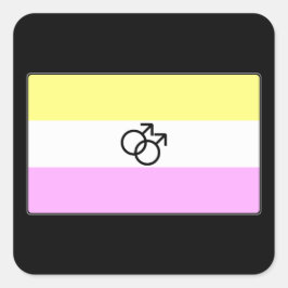 Gay Twink Pride Flag Quadratischer Aufkleber