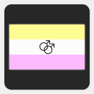 Gay Twink Pride Flag Quadratischer Aufkleber