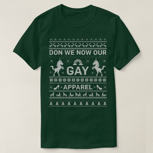 GAY UGLY CHRISTMAS SWEATER T-Shirt (Design vorne)