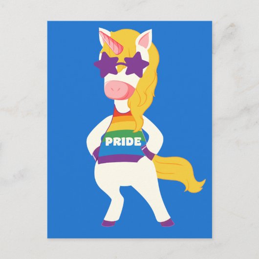 Gay Unicorn Postkarte (Vorderseite)