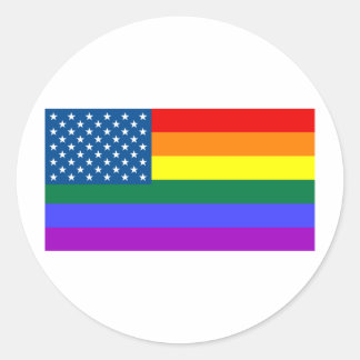 Gay USA Runder Aufkleber