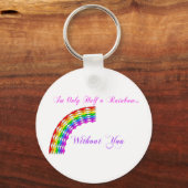 Gay Valentine Half Rainbow rechts Schlüsselanhänger (Vorderseite)