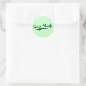 Gay Vater Runder Aufkleber (Tasche)