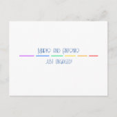 Gay Verlobt Postkarte (Vorderseite)