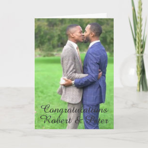 Gay Verlobung/Wedding Card - Gay Couple Kissing Karte