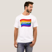 Gay Veteran der Regenbogenflagge LGBT LGBTQ T-Shirt (Vorne ganz)