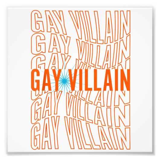 Gay Villain Funny Meme LGBT Gay Pride Lesbian LGBT Fotodruck (Vorne)