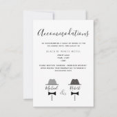 Gay Wedding Accommodation Card (Vorderseite)