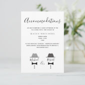 Gay Wedding Accommodation Card (Stehend Vorderseite)