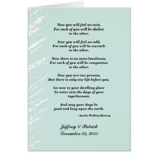 Gay Wedding, Apache Segen, Blue Green