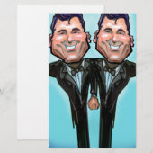 Gay Wedding Cake Dolls Briefpapier (Vorne/Hinten)