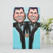 Gay Wedding Cake Dolls Briefpapier (Stehend Vorderseite)