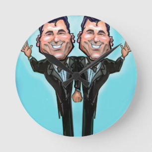 Gay Wedding Cake Dolls Runde Wanduhr