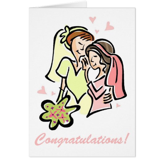 Gay Wedding Card for Women - sehr hübsch! (Vorne)