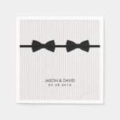 Gay Wedding Double Bow Krawatte Classic Serviette (Vorderseite)