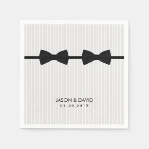 Gay Wedding Double Bow Krawatte Classic Serviette
