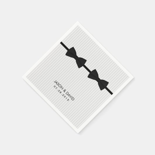 Gay Wedding Double Bow Krawatte Classic Serviette (Ecke)